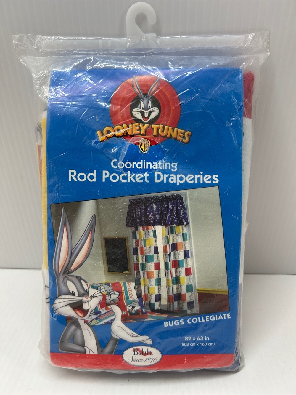 Vintage 1998 Looney Tunes Bugs Bunny Curtain Panels sealed